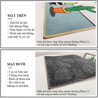 Thảm bếp lau chân 3D M2T Bedding, Thảm trải sàn tết chống trơn trượt trang trí siêu thấm hút