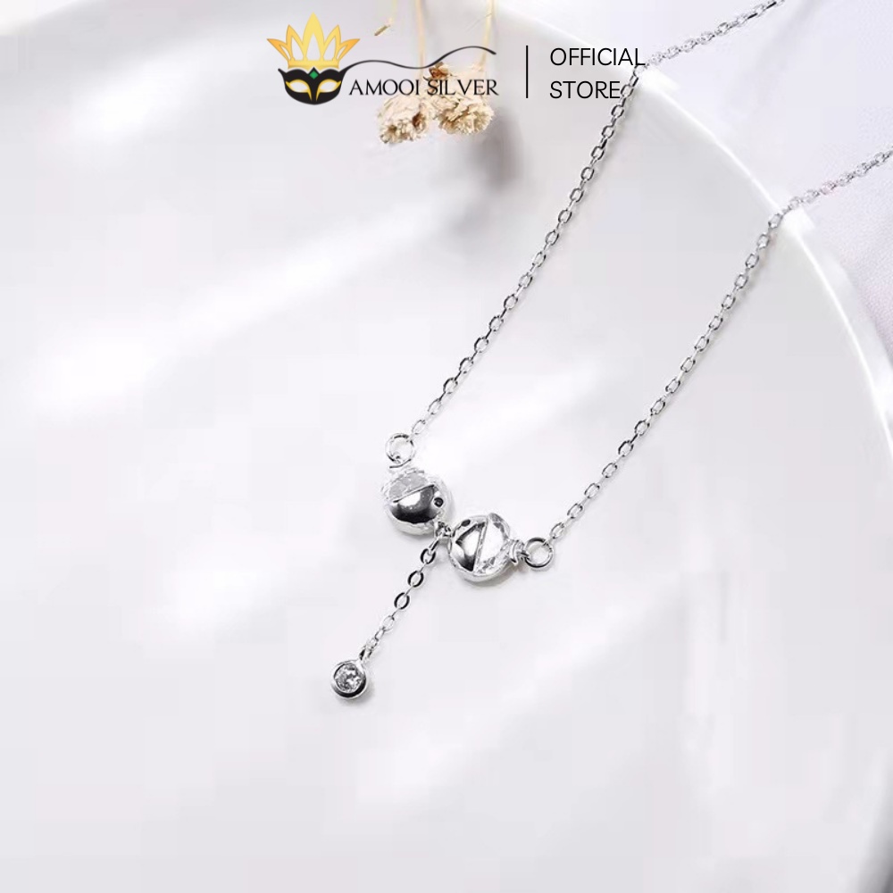 Dây chuyền bạc S925 đôi cá viên đá - Amooi Silver AD144