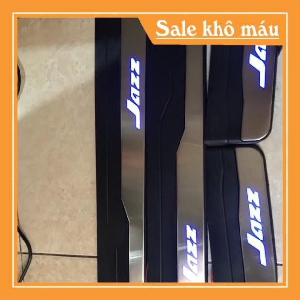 [ SALE SỐC ] Ốp bậc cửa ngoài xe Jazz có đèn hình ảnh thật hàng cao cấp