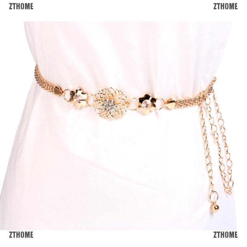 Thắt Lưng Dây Xích Bằng Kim Loại Thiết Kế Thanh Lịch Thời Trang