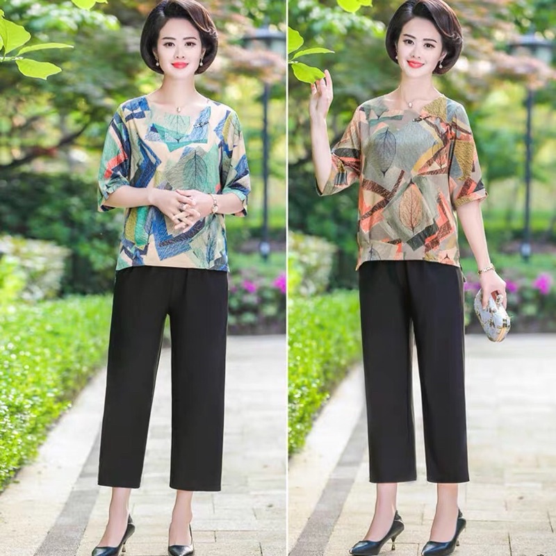 Bộ đồ trung niên, bộ đồ cho mẹ và bà sang trọng, bộ đi chơi trung niên