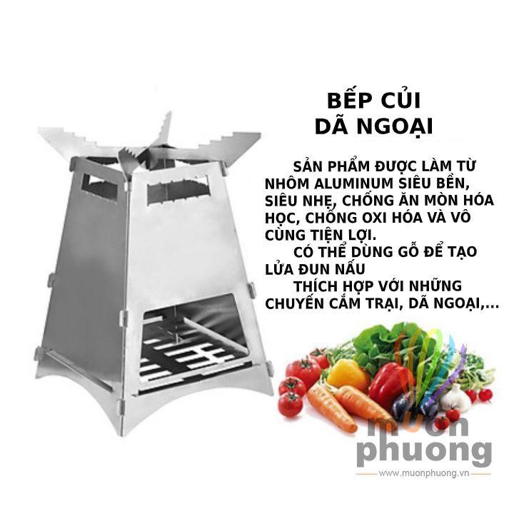 [FRSHIP 70K] Bếp củi dã ngoại xếp gọn kèm túi đựng (loại cao) - MUÔN PHƯƠNG SHOP