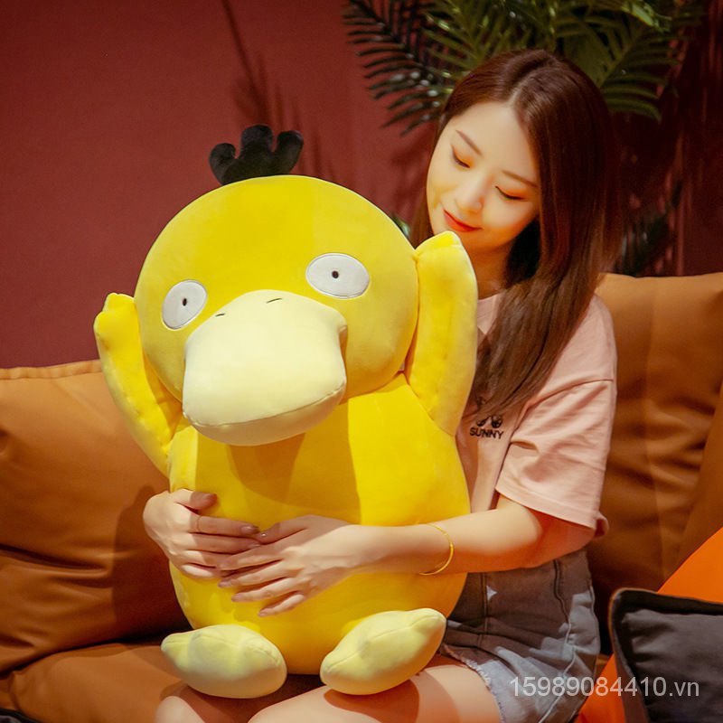 Toy New Spot Psyduck Big Pillow Lying Duck Plush Toy Doll Student Pokémon Birthday Gift for Girls and Children