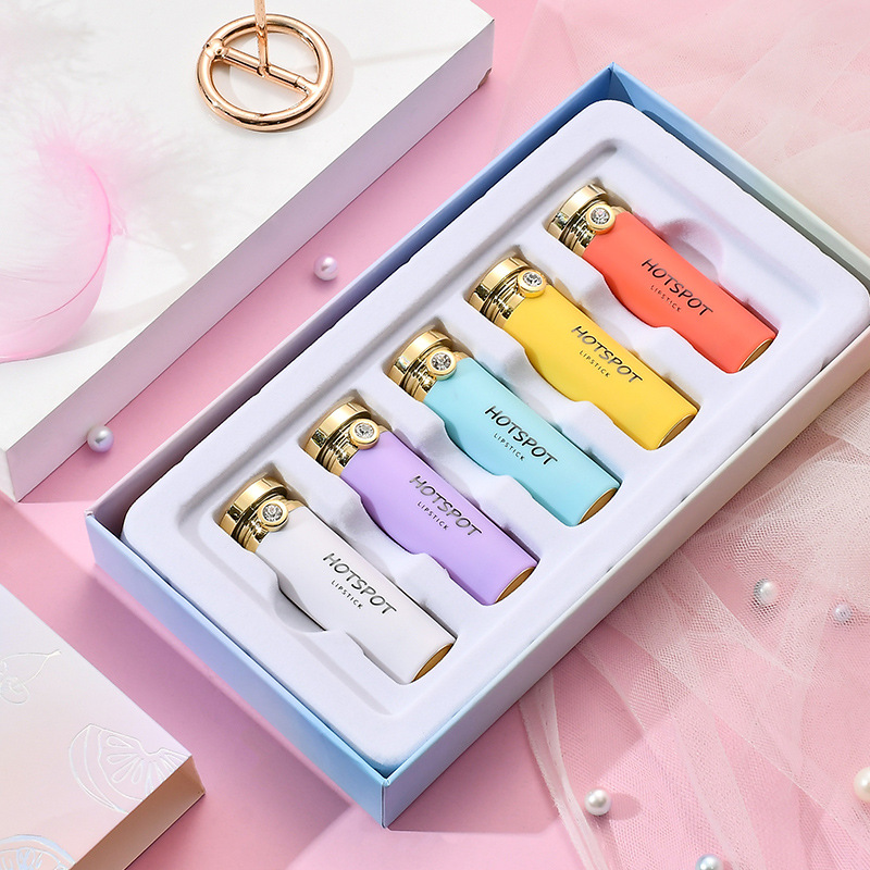 [Hàng mới về] Bộ 5 Son Môi Dạng Lỏng Dưỡng Ẩm Chống Dính Cốc Phong Cách Thời Trang | BigBuy360 - bigbuy360.vn