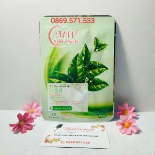 Miếng mặt nạ trà xanh MW dưỡng da marble white