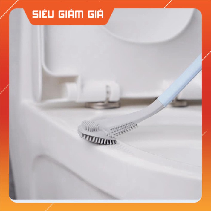 Dụng Cụ Cọ Rửa Nhà Tắm, Nhà Vệ Sinh, Chà Toilet Bằng Silicon Thiết Kế Đường Cong Ưu Việt  Giúp Tẩy Sạch Mọi Vết Bẩ