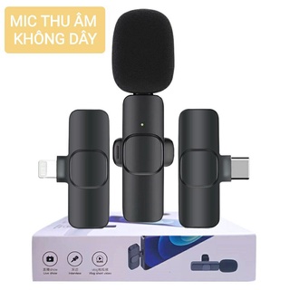 Microphone Thu Âm Video Không Dây Cho TikToker, Youtuber, Facebooker