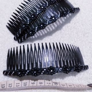 Combo 2 cái Lược cài tóc hoa mai đính hạt (12cm)