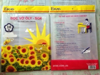 Set 40 bọc bìa + 45 nhãn vở