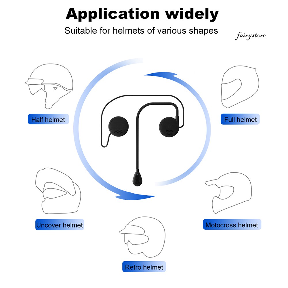 Tai Nghe Bluetooth 5.0 Fs + M5h Cho Nón Bảo Hiểm Xe Mô Tô