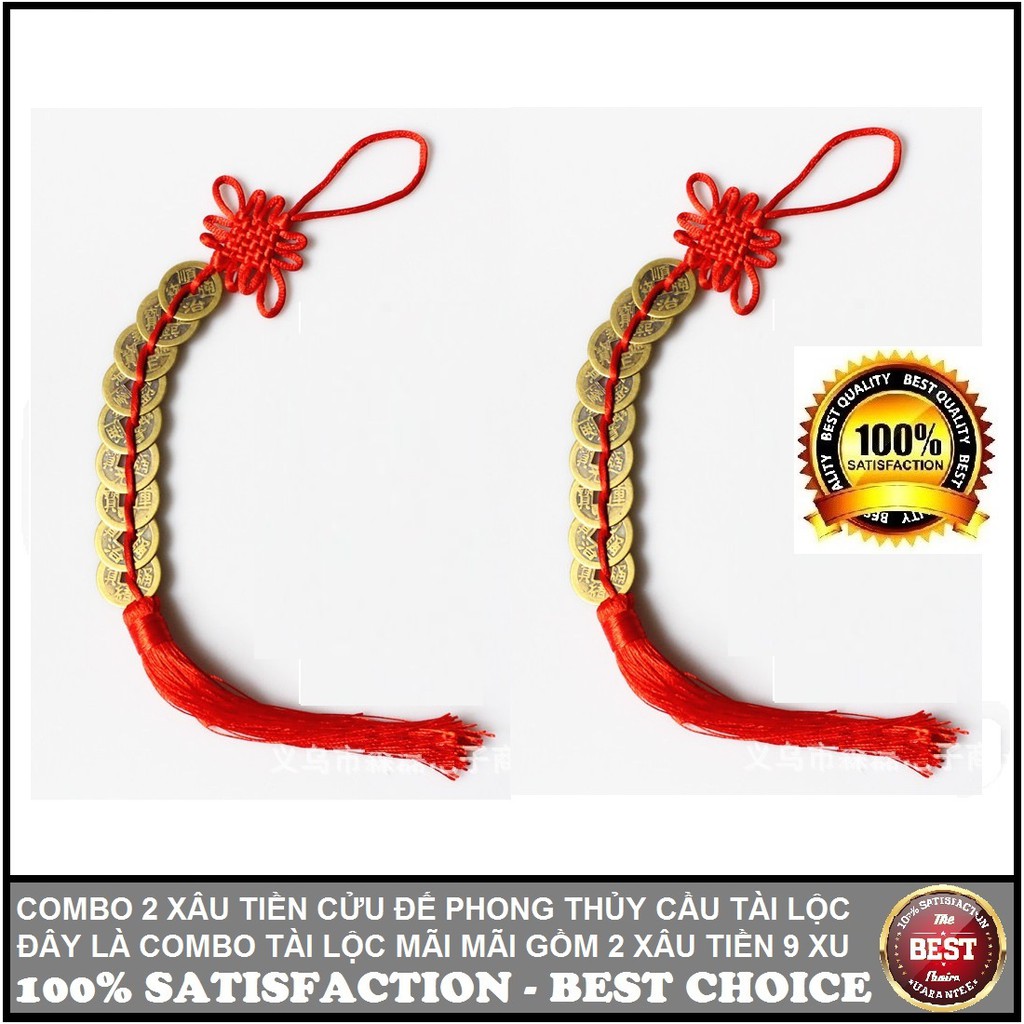 Combo 2 Bộ xâu tiền cổ hoàng đế phong thủy cầu may mắn, tài lộc | BigBuy360 - bigbuy360.vn
