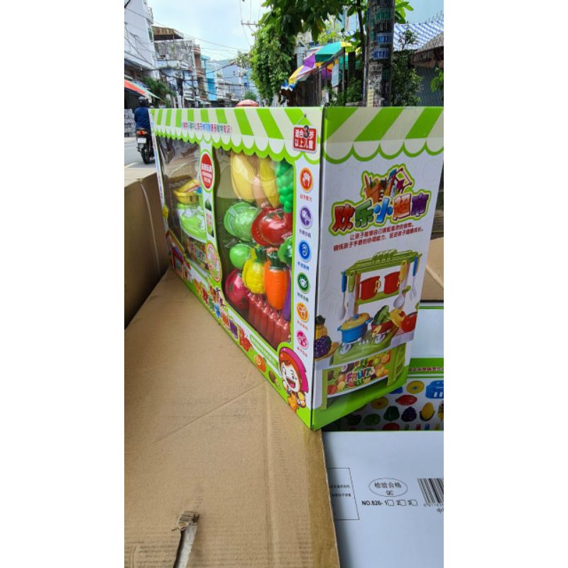 Bộ đồ chơi bàn bếp nấu ăn size đại.