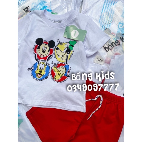 Bộ Hè Bé Trai Mickey&amp;Friends Trắng Đỏ DN
