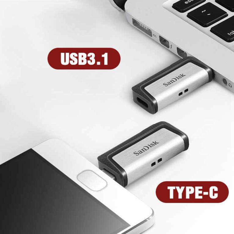 Xả Kho giá sốc USB OTG Sandisk Ultra Dual Type C 3.1 32GB 64GB tốc độ cao 150MB chính hãng