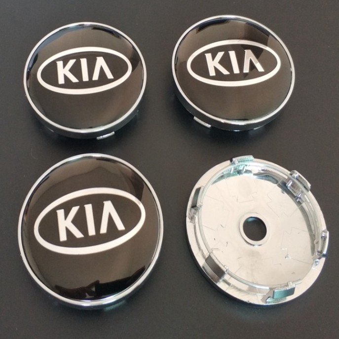 Sản Phẩm Logo chụp mâm, ốp lazang bánh xe ô tô Kia đường kính 60mm .