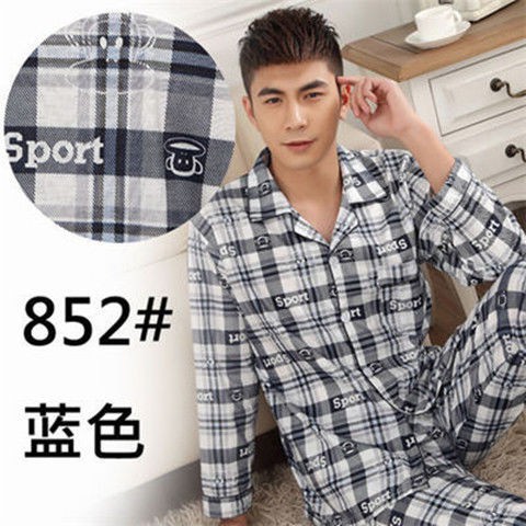 Bộ đồ ngủ pijama dài tay thời trang mặc ở nhà cho nam