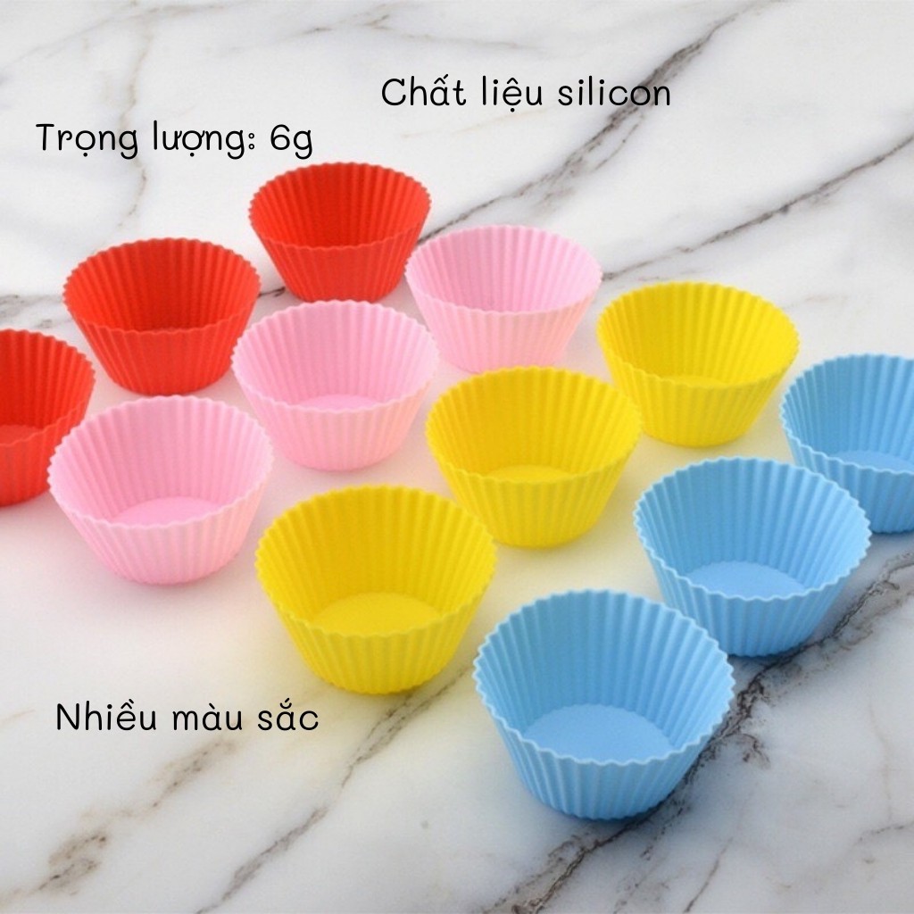 Khuôn Cupcake Silicon Làm Bánh Bông Lan, MuFin Chịu Nhiệt