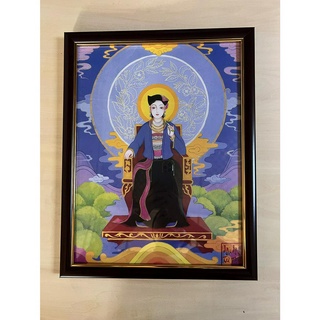 Tranh Cô Tám Đồi Chè 30x41cm treo tường khung composite xịn xò