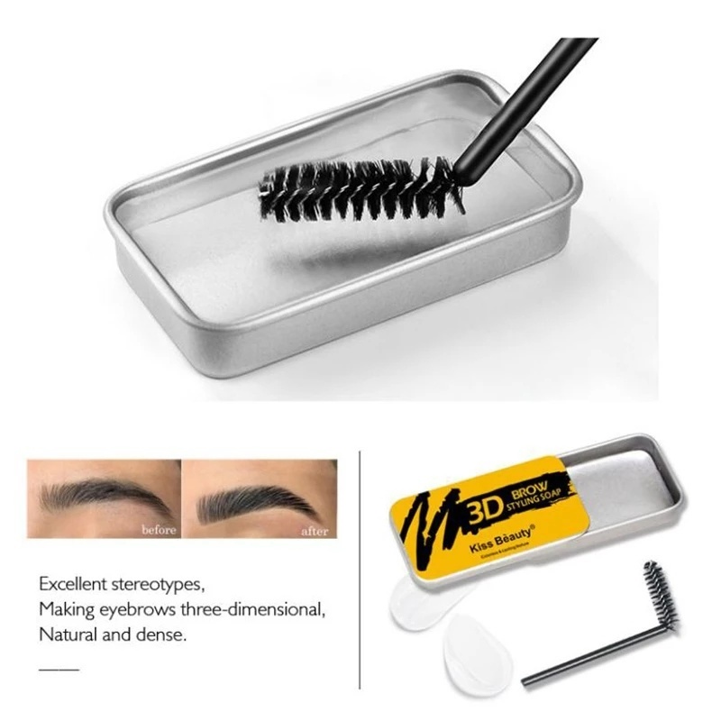 [Hàng mới về] Gel tạo kiểu lông mày 3 chiều KISS BEAUTY chống thấm nước lâu trôi