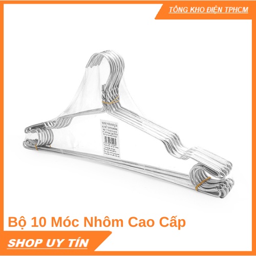 ✅Bịch 10 Móc Nhôm cao cấp Treo Quần Áo Người Lớn Siêu Tiện Ích ✅