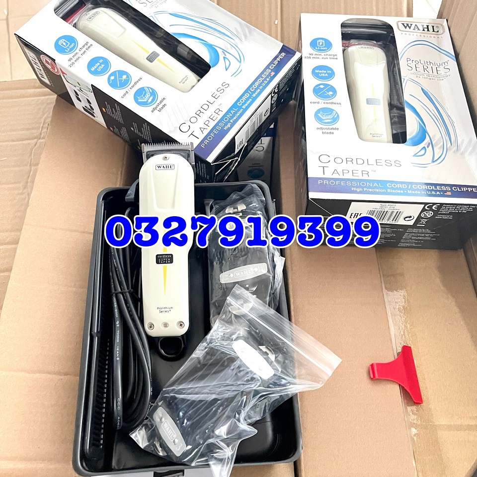 ✅freeship✅ Tông đơ cắt tóc cao cấp WAHL Super Taper lưỡi kép - 8 cữ