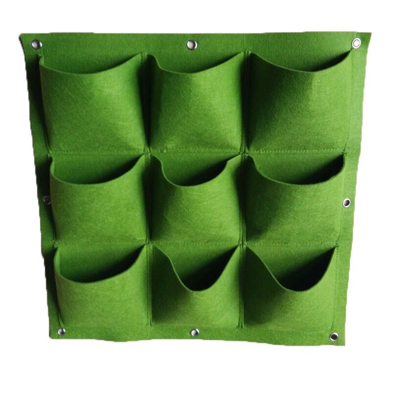 Túi trồng cây treo tường 9 hốc FL-GB9, Túi trồng hoa, rau, cây cảnh treo tường trang trí