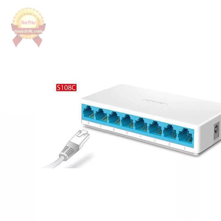 Switch thiết bị chia mạng 8 cổng Lan Hub router Mercury S108C tốc độ cao – Bảo hành 24 tháng