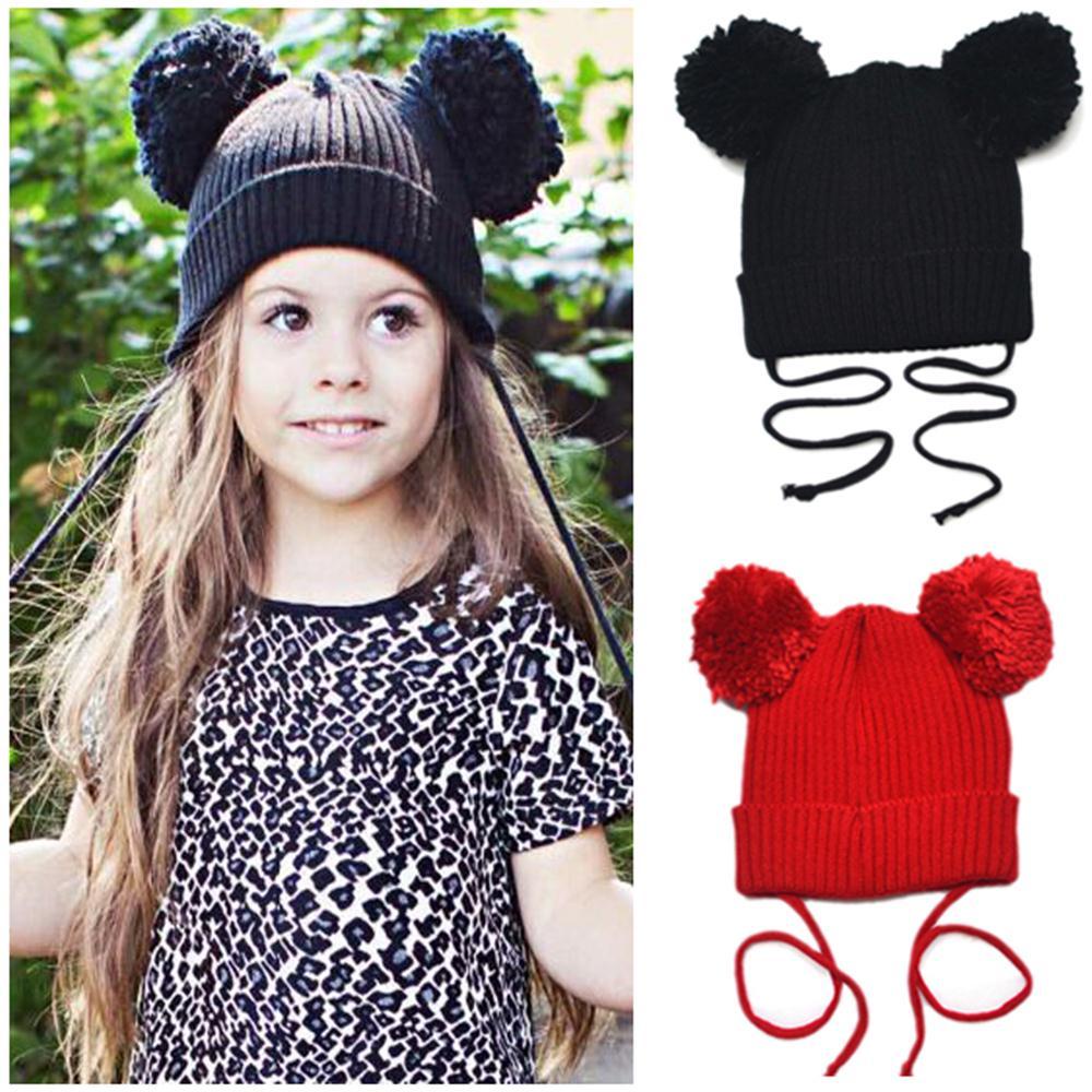 Mũ Len Đan Móc Dễ Thương Thời Trang Mùa Đông Cho Bé