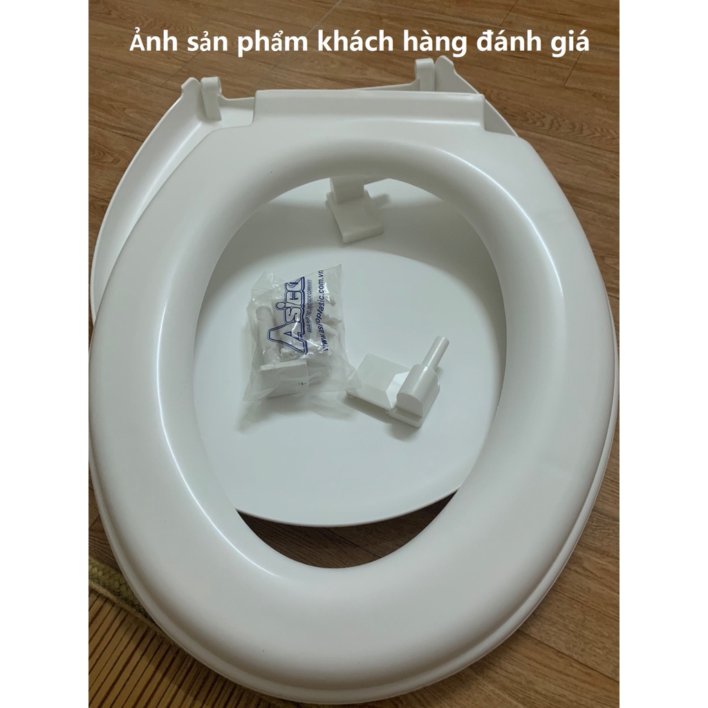 Nắp bồn cầu ASICO nhựa Plastic (Hàng loại 1 - nặng), phù hợp với NHIỀU LOẠI bồn cầu