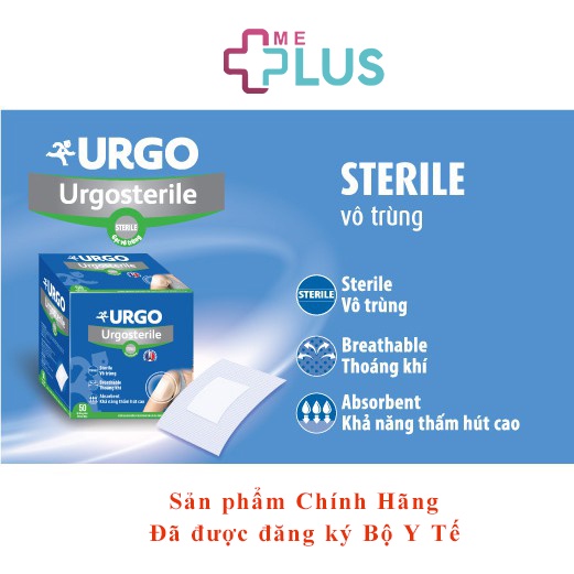 CHÍNH HÃNG - Băng cá nhân vô trùng có gạc 10cmx7cm URGOSTERILE