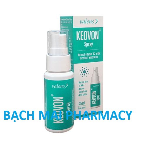 (CHÍNH HÃNG) Xịt Keovon Spray, Bổ sung Vitamin K2 (MK7) dạng xịt hỗ trợ hấp thu nhanh canxi vào xương