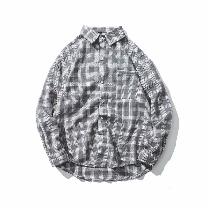 Áo đã được kiểm tra nam nữ  ao sơ mi nam thời trang Hàn Quốc sơ mi nam dài tay Simple đẹp áo sơ mi ca rô nam