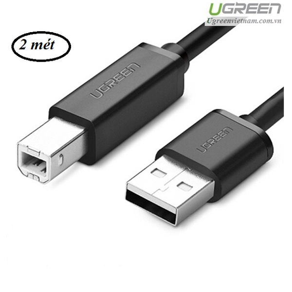 Cáp usb máy in 2.0 cao cấp Ugreen dài 1.5m 2m 3m 5m  10845  10327 10328  10329- Hàng chính hãng bảo hành 18 tháng