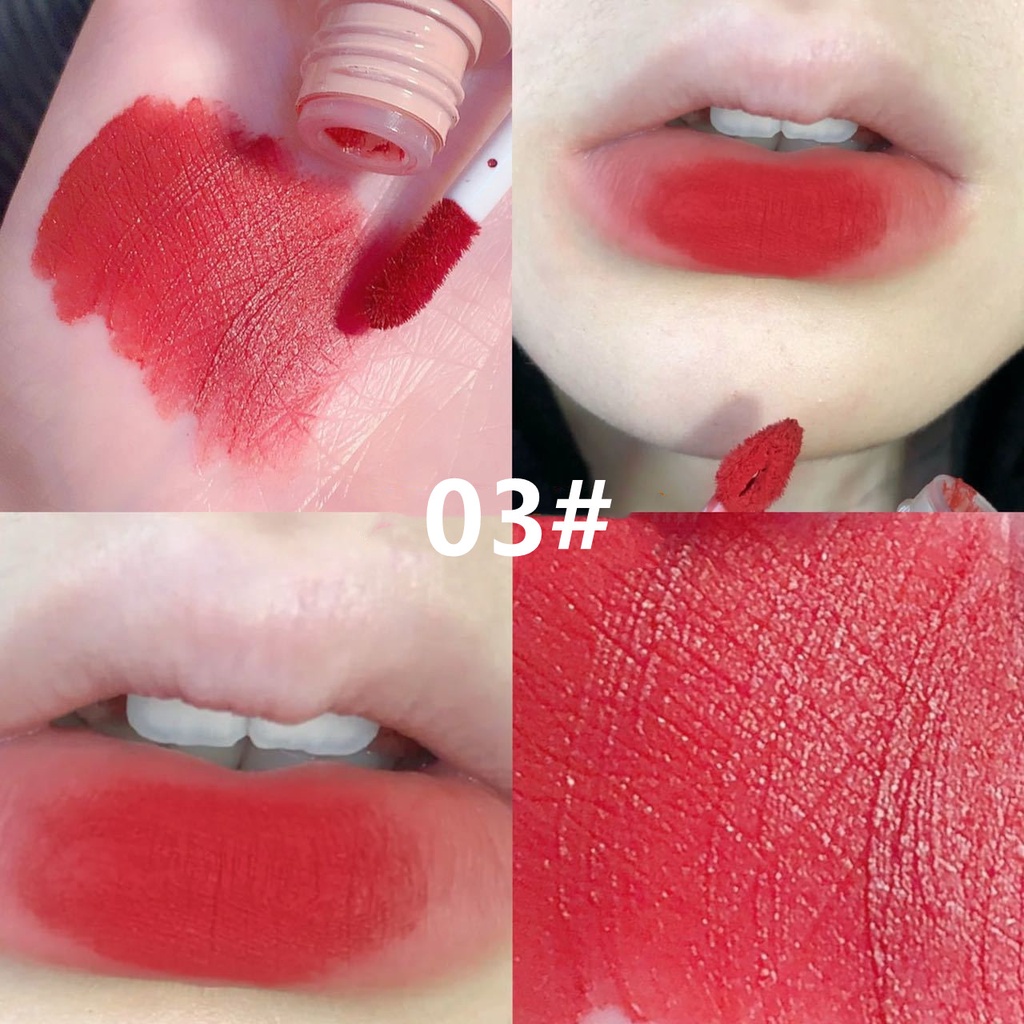 Son kem lì Hangenee dưỡng ẩm mềm môi lâu trôi Mịn Như Nhung Tông Màu Trắng Trơn Trang Điểm Cho Nữ