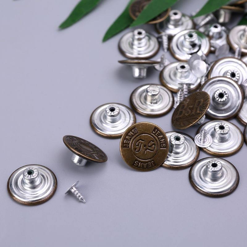Bộ 50 nút quần jean 20mm DIY