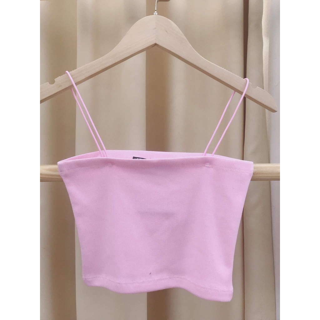 Áo hai dây trơn croptop dây mảnh nhiều màu - Surichau