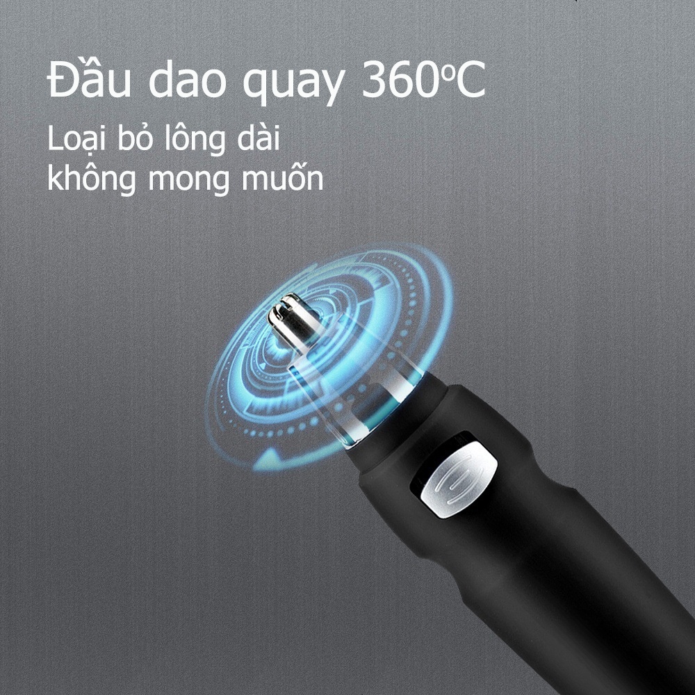Máy Tỉa Lông Mũi mini, dụng cụ cắt lông MŨI/ TAI / RÂU mini phiên bản nâng cấp thép không gỉ 2023