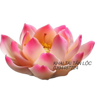 HOA SEN GỐM SỨ CẮM NHANG , TRANG TRÍ BÀN TRÀ ngang 13 cm - TUYỆT TÁC NGHỆ THUẬT