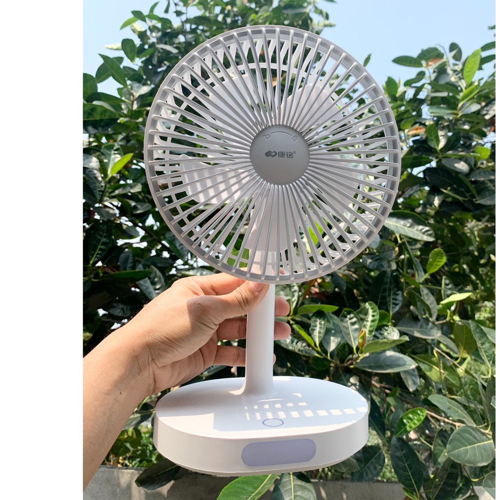 QUẠT CÓ ĐÈN TÍCH ĐIỆN KM F-0326/ F-0296 [Bh 12 tháng] | BigBuy360 - bigbuy360.vn