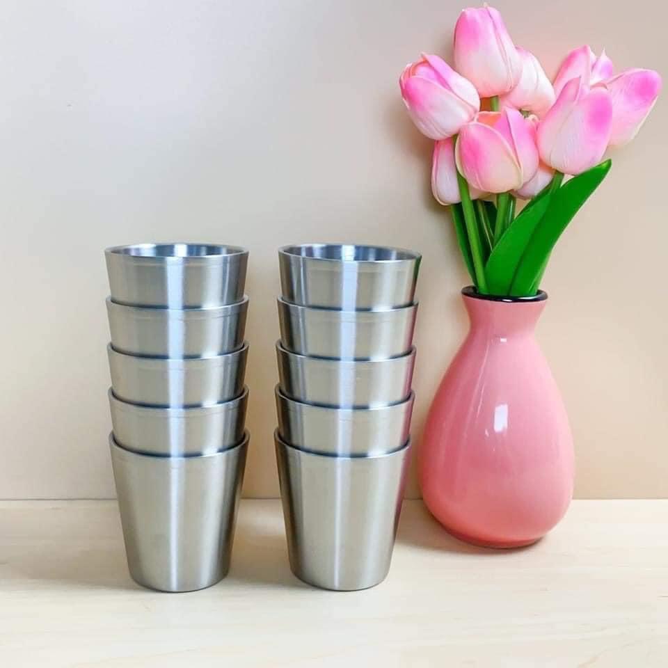 Cốc  Inox 304 Hàn Quốc 2 lớp giữ nhiệt, dungtích 150ml thích hợp sử dụng cho trẻ nhỏ, uống nước, trà, cafe đậm đặc