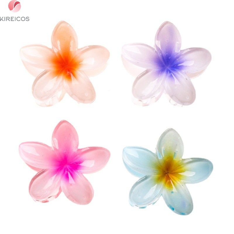 Gấp Tóc Kẹp Tóc Cào Tóc Hoa Sứ Nhiều Màu Xinh Tươi