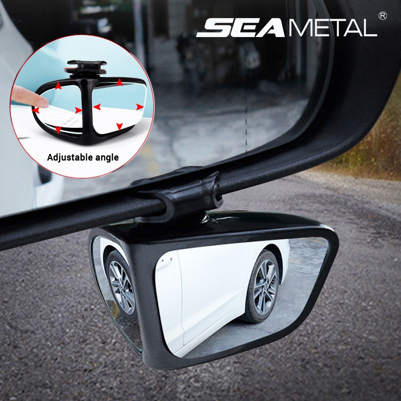 Gương chiếu hậu loại bỏ điểm mù SEAMETAL trước và sau dạng tròn nhỏ xoay được 360 độ thông dụng cho xe hơi