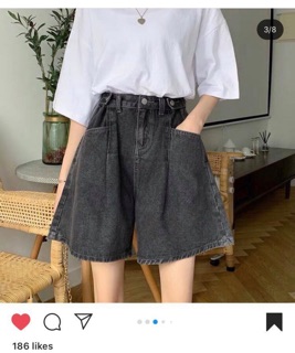 Combo áo phông + quần lửng bò đen