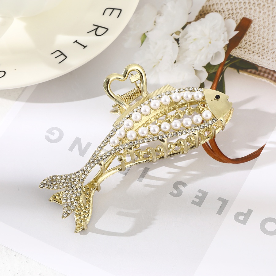 Kẹp Tóc Đuôi Ngựa Dài 11cm Đính Đá Và Ngọc Trai Thời Trang Cho Nữ