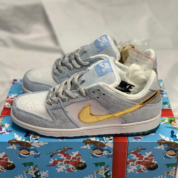 ✔️Giày SB Dunk Low ean Cliver Xanh Dương Logo Bóng Fullbox✔️