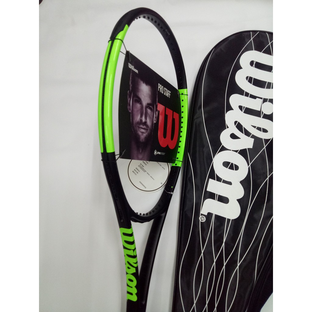 Vợt tennis Wilson 260g- Màu Xanh cốm - tặng căng cước quấn cán và bao vợt - ảnh thật sản phẩm
