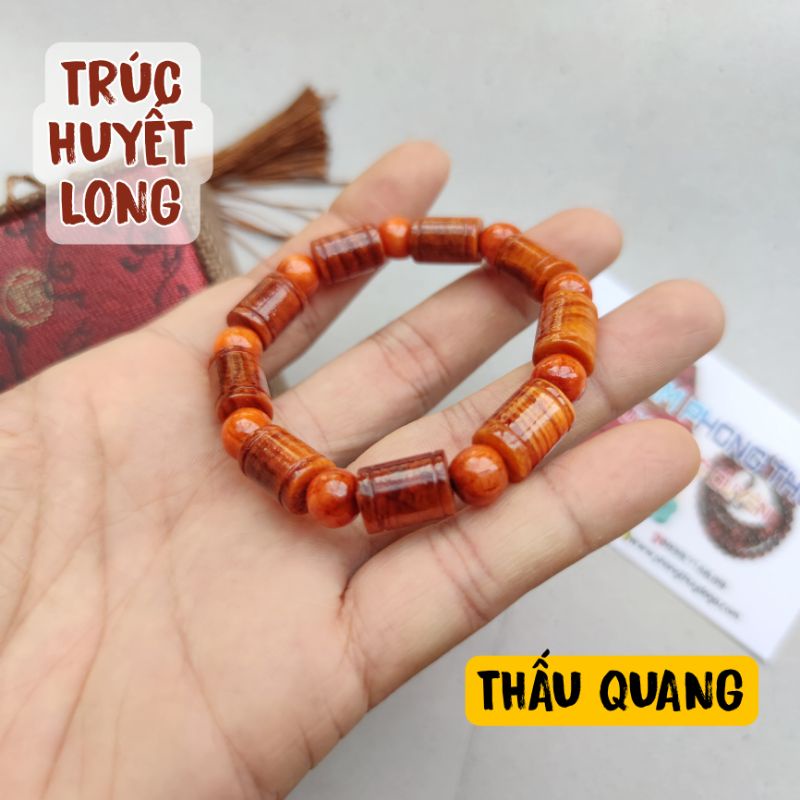 Vòng tay đốt trúc huyết long thấu quang, vòng gỗ huyết rồng | BigBuy360 - bigbuy360.vn