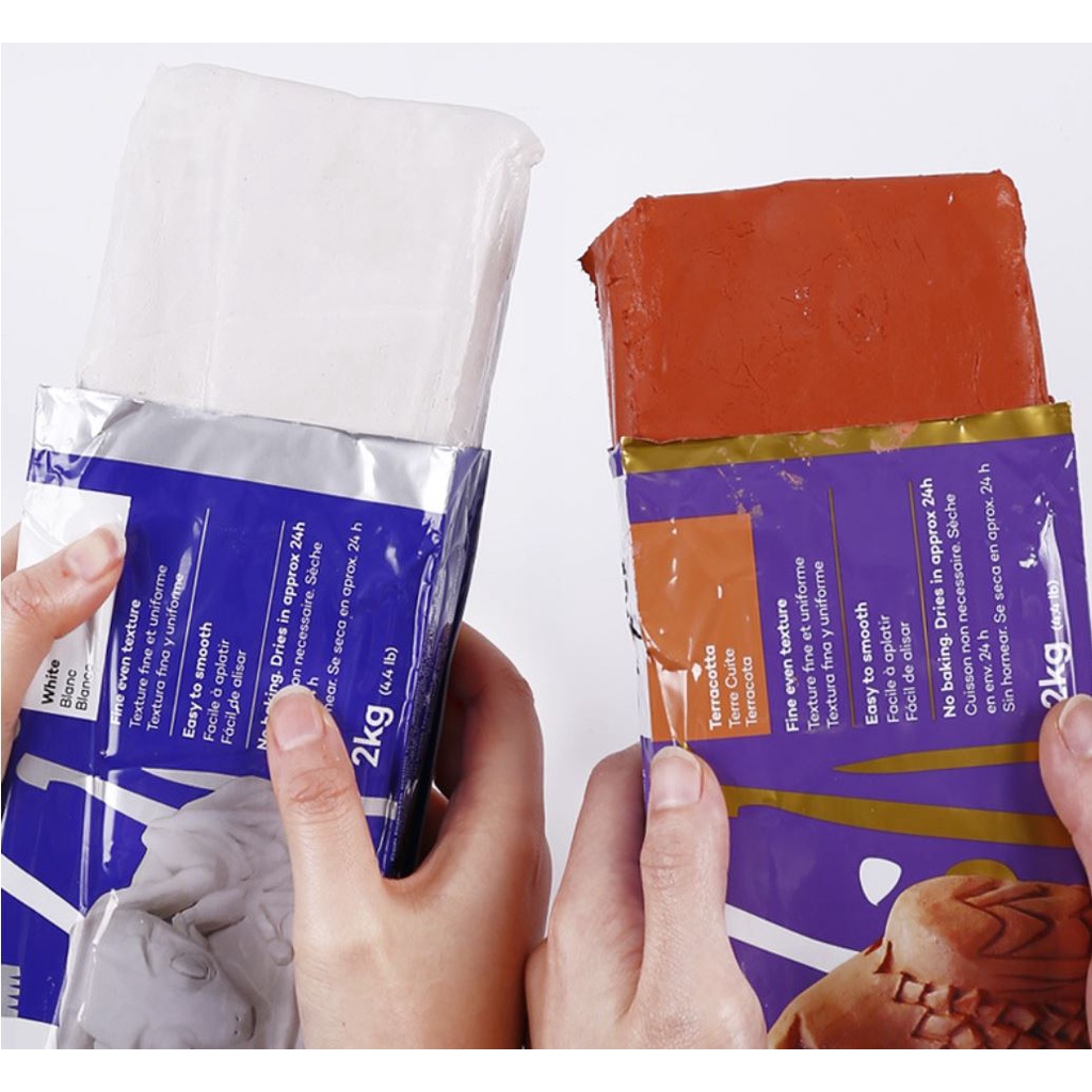 Đất Sét Tự Khô Mont Marte Premium - Trắng, Nâu