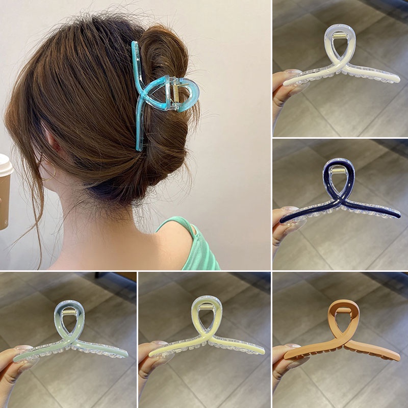 Kẹp Tóc Cá Mập Lớn Bằng Acrylic Hàn Quốc