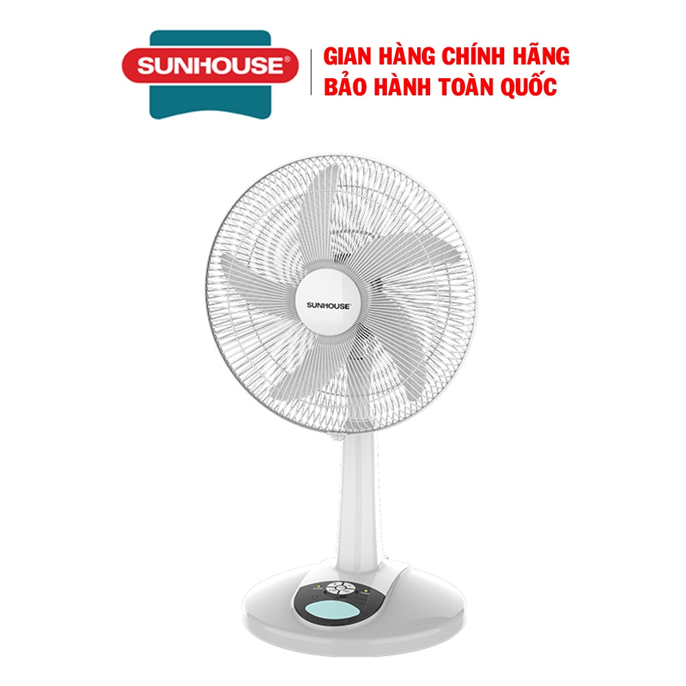Quạt tích điện Sunhouse SHD7228, Công suất 24W, 9 tốc độ gió, Hoạt động liên tục trong 5 - 16h, Bảo hành 12 tháng